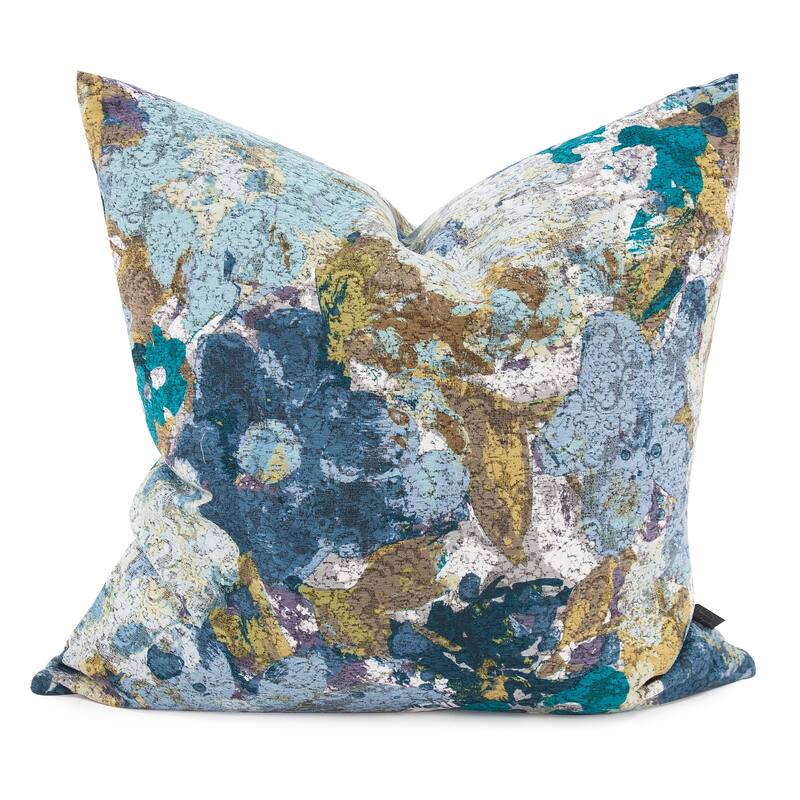 Allan Andrews 24" x 24" Stanton Turquoise Pillow - Down Fill