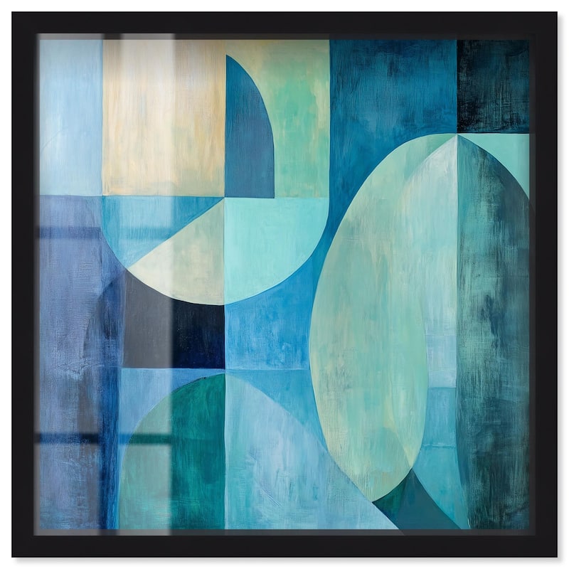 Color Blocks II Shadowbox by Art Remedy - Black - 16" x 16"