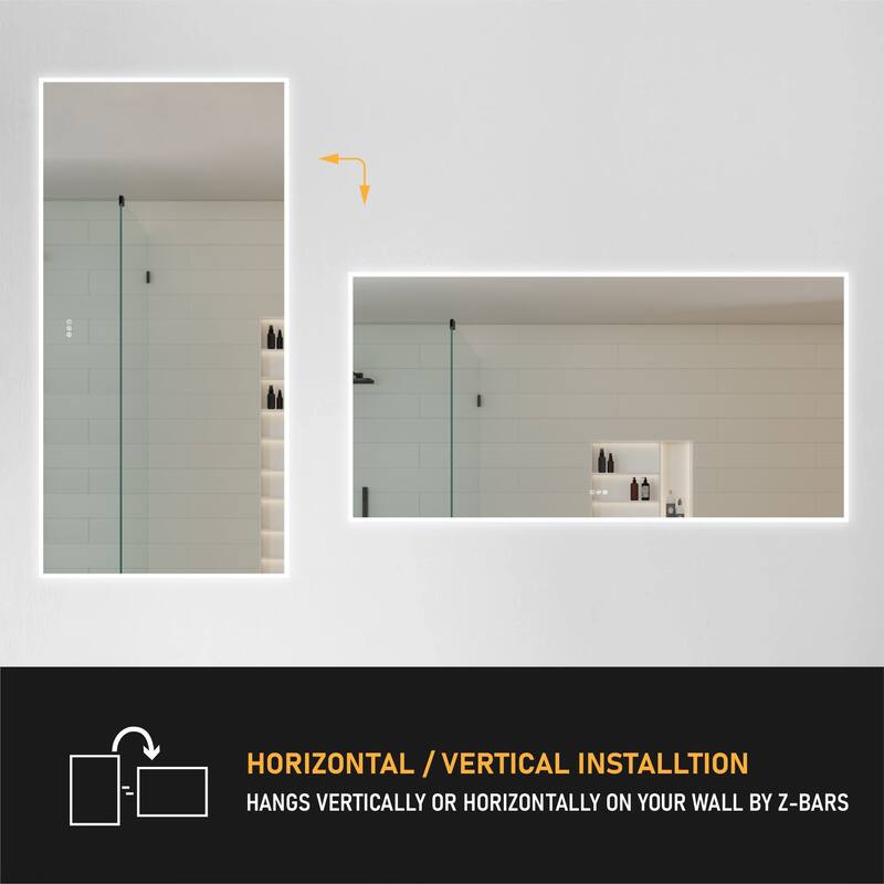 Modern Wall Mounted LED Bathroom mirror