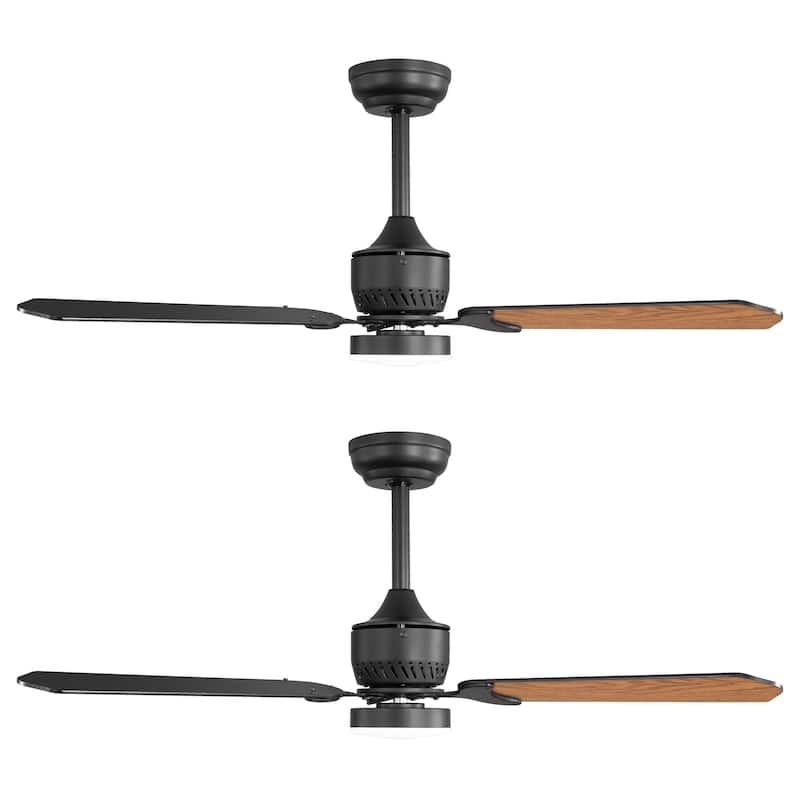 1/2 Set 42-in Integrated Ceiling Fan with LED Light and Remote(3 Reversible Blades）