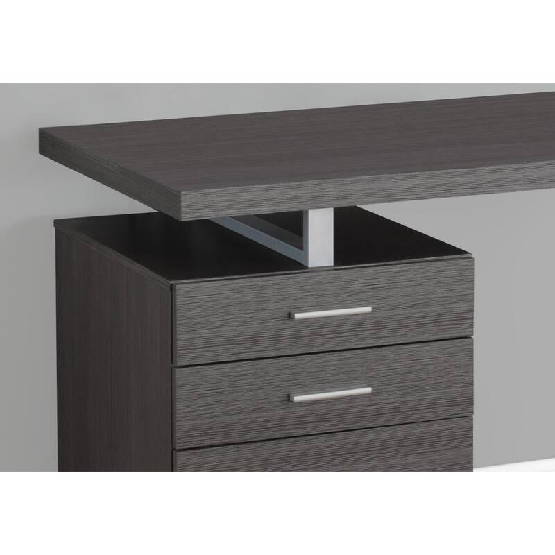 Modern 48" Computer Desk with Metal U-Leg, File Drawer & Left/Right Setup for Home Office