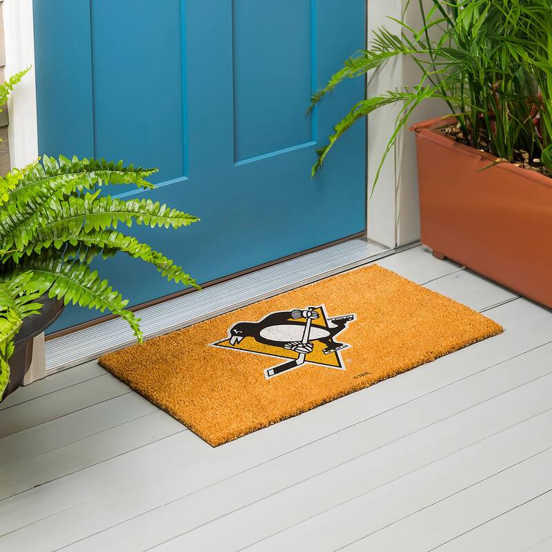 Pittsburgh Penguins Full Color Indoor/Outdoor Coir Mat - 28" x 16"