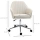 preview thumbnail 16 of 16, Vinsetto Office Computer Chair Mid-Back Task Chair with Tub Shape Design, Lined Pattern Back and Swivel Wheels for Living Room