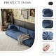 preview thumbnail 4 of 10, WOWMAX Modular Sectional Couches For Living Room, Small L Shaped Couch, Convertible Sleeper Sofa Bed With Cloud Couches