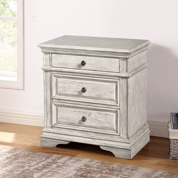The Gray Barn Havenwood 3 Drawer Nightstand With Usb Port