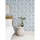 preview thumbnail 3 of 5, A-Street Prints Beach Rose Blue Floral Fruits Wallpaper