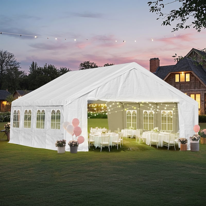 Aoodor Marquee Party Tent with Church Window Sidewalls ,Waterproof Pavillion Tent ,Outdoor Event Tent,Wedding Party Tent