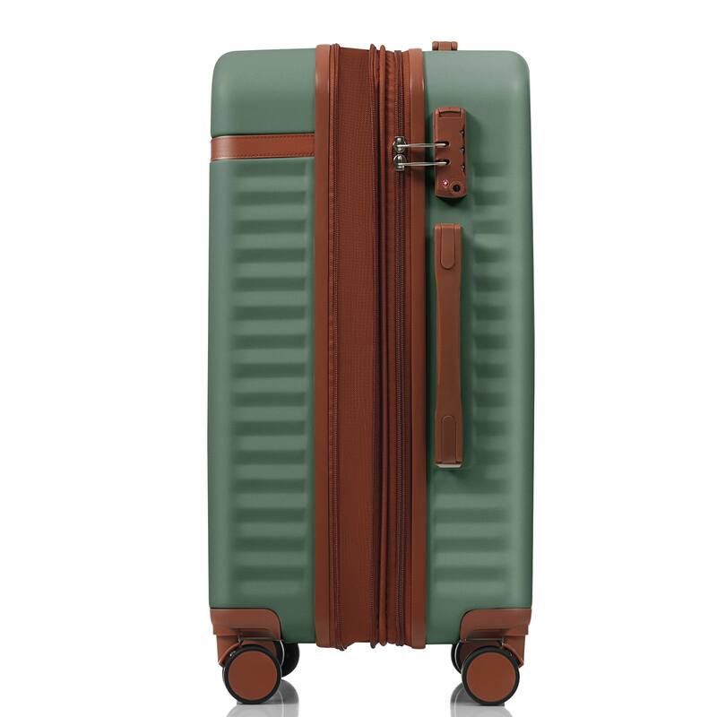 Luggage Set of 3, 20inch with USB Port, front opening design Airline Certified Carry on Luggage, ABS Hard Shell Luggage