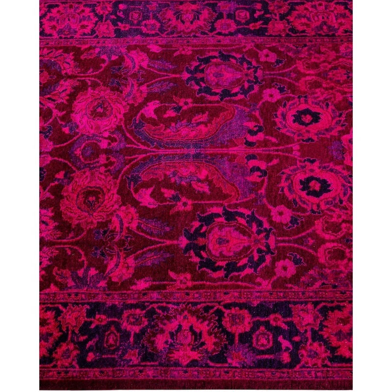Overdyed, One-of-a-Kind Hand-Knotted Area Rug - Pink - 3' 2" x 5' 2"