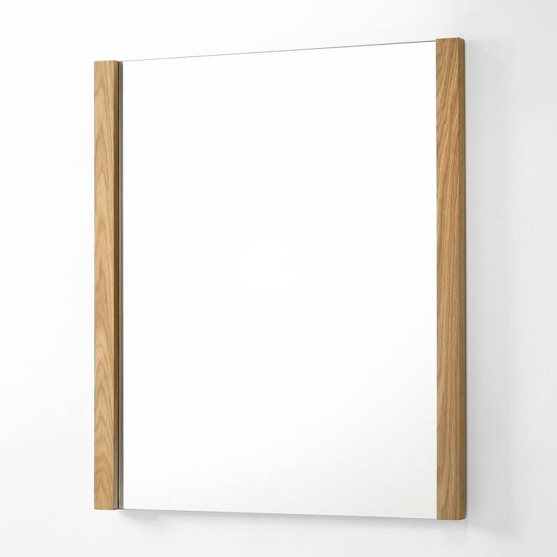 Noe Ruby Dresser Mirror, Natural Brown Oak Veneer, Rectangular 34 x 40 - Natural Oak Brown