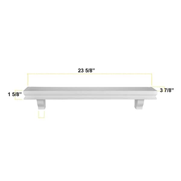 Danya B. 24" Floating Display Ledge Wall Shelves - Set of 2