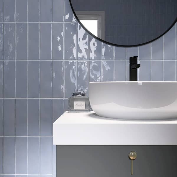 slide 2 of 9, TileGen. Borgo 2.6" x 7.9" Porcelain in Sky Blue Wall & Floor Tile (54 tiles/7.54 sqft.)