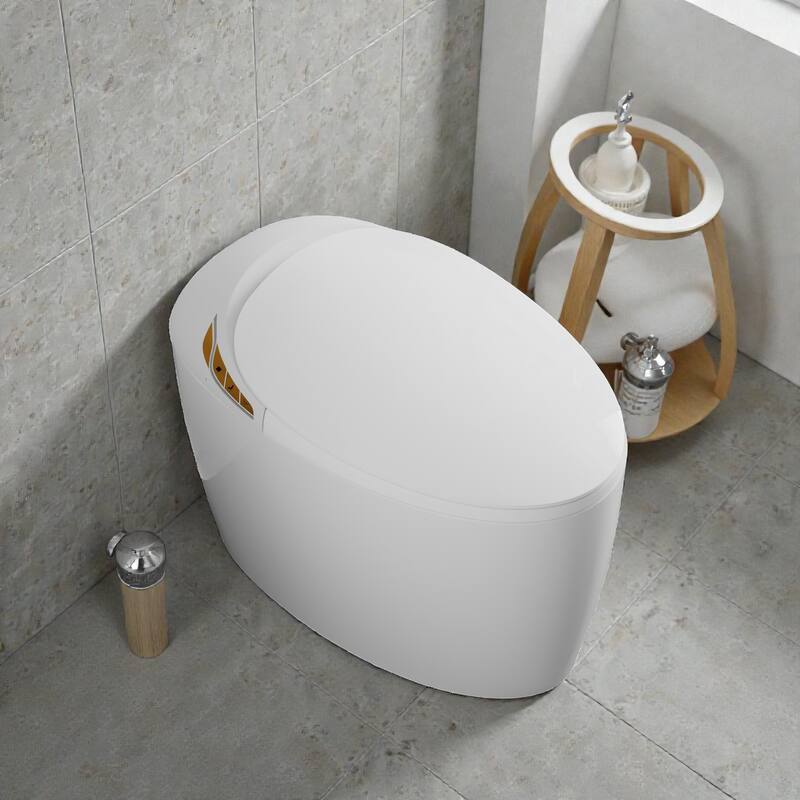 Smart Toilet with Built In Bidet. Auto Open Close Seat. Foot Sensor Flush. Heated Seat. Warm Water Dryer