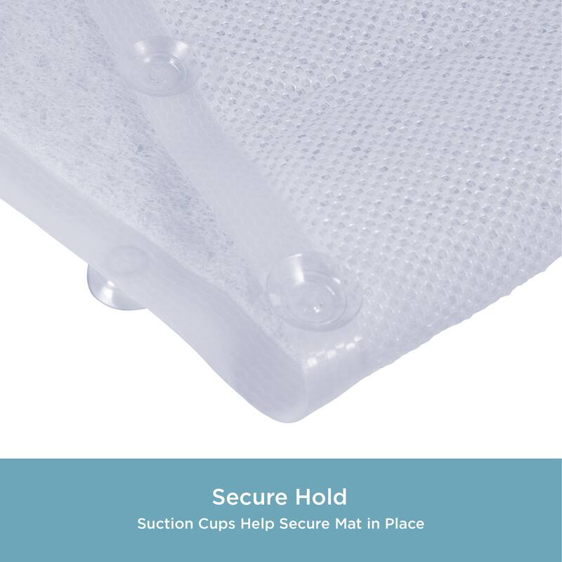 Kenney Loofah Bath, Shower, and Tub Mat, 17" W x 29" L