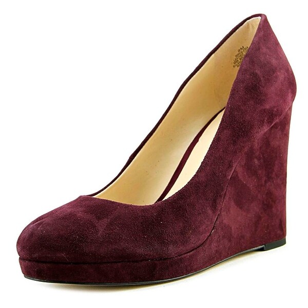 burgundy wedge shoes women's