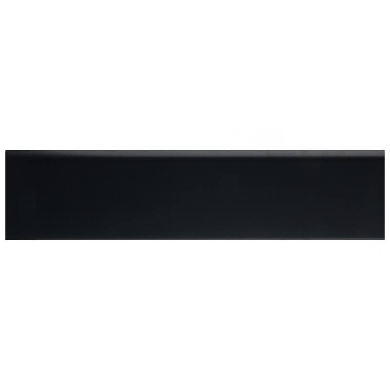 Merola Tile Battiscopa Matte Black 3-1/8" x 13" Ceramic Wall Trim - (1 Tile)