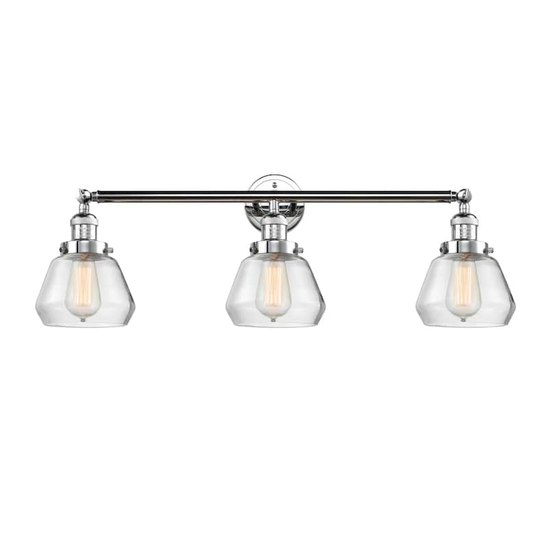 Innovations Lighting Fulton 3 Light 30" Wide Bathroom Vanity Light - Polished Chrome / Clear