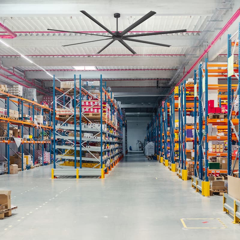 72"/84"/96"/120"/144" Extra Larger HVLS Commercial Ceiling Fan with Remote and Aluminum Blades