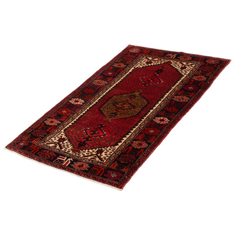 ECARPETGALLERY Hand-knotted Andelz Red Wool Rug - 3'8 x 6'4