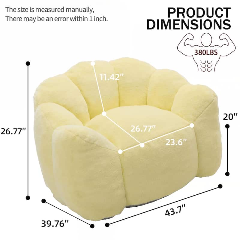 Adult Bean Bag Sofa with Pull Ring can be Easily Moved Suitable for Various Environments Such as Living Room, Bedroom, etc.
