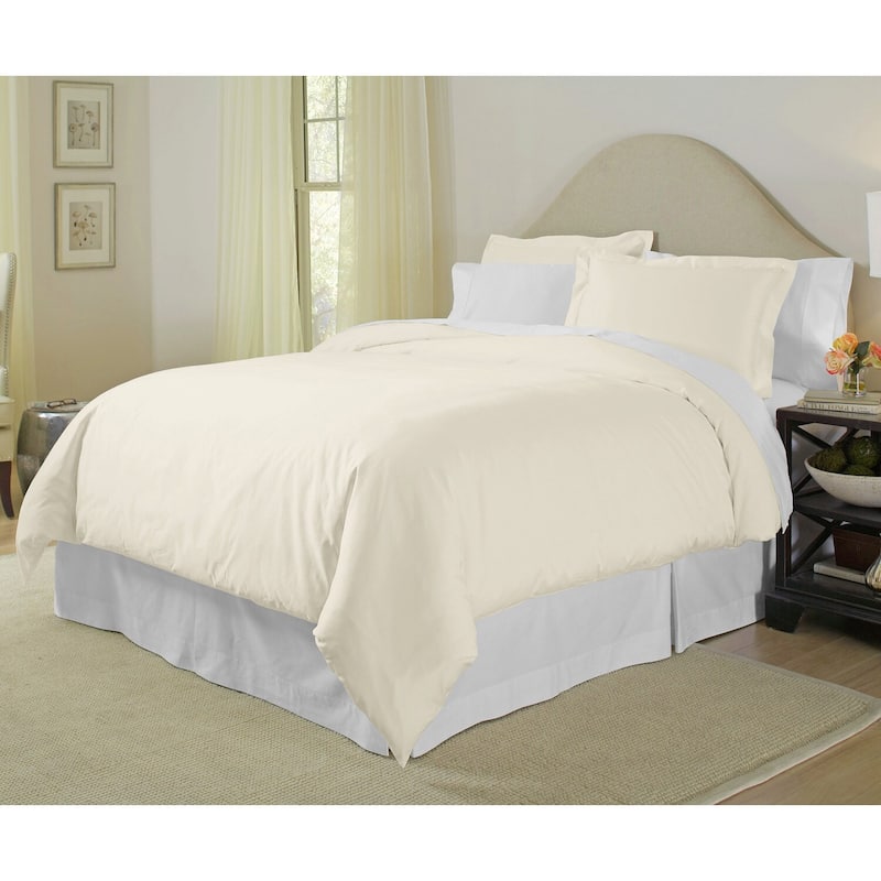 Pointehaven 400 Thread Count 100% Long Staple Cotton 3-piece Duvet Cover Set