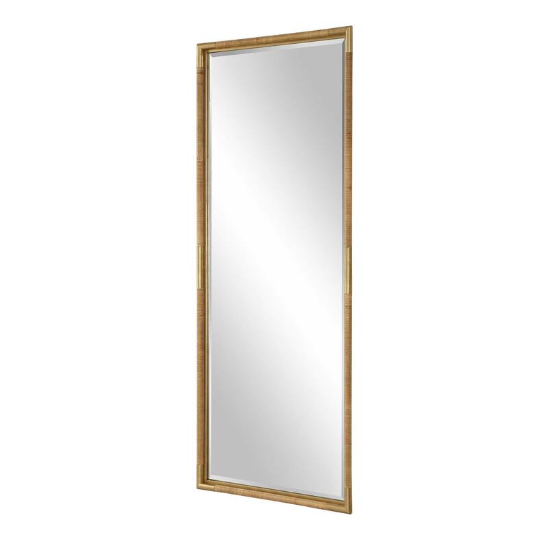 Uttermost Kampar Full Length Rattan Tall Mirror - 29.50" W x 73.63" H x 2.13" D