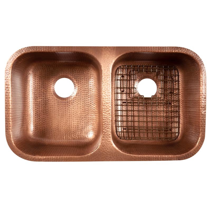 Orwell Copper 32" Double Bowl Undermount Kitchen Sink