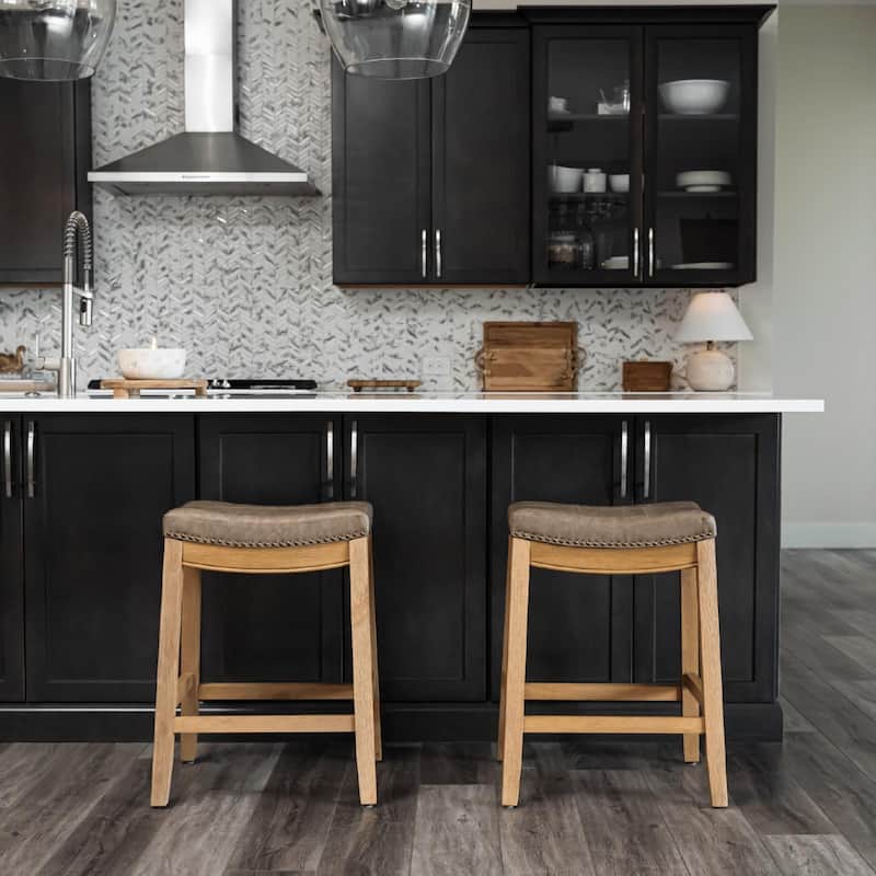 Maven Lane Sophia Saddle Kitchen Dining Stool