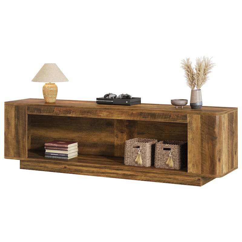 70.9-Inch TV Stand with LED Light Strip, Entertainment Center Television Console Media Storage Table Accent Cabinet