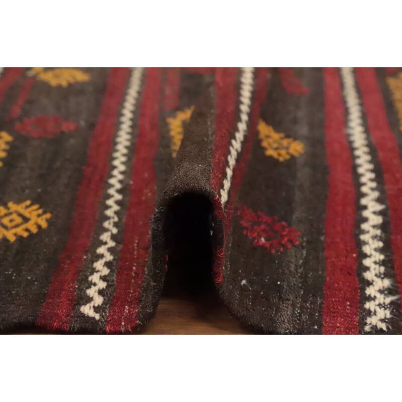 Hand Woven Oriental 100% Wool Carpet Southwestern Tribal Multi-Colored Kilim Area Rug - 10' 0'' X 5' 9''