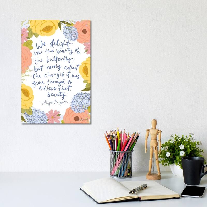 iCanvas "Maya Angelou" by Bec Akard Canvas Print - 12x8x0.75