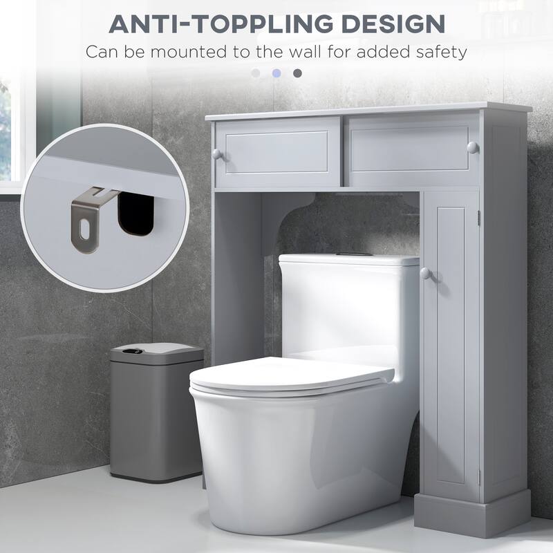 Kleankin Over The Toilet Storage Cabinet W/ Adjustable Shelves