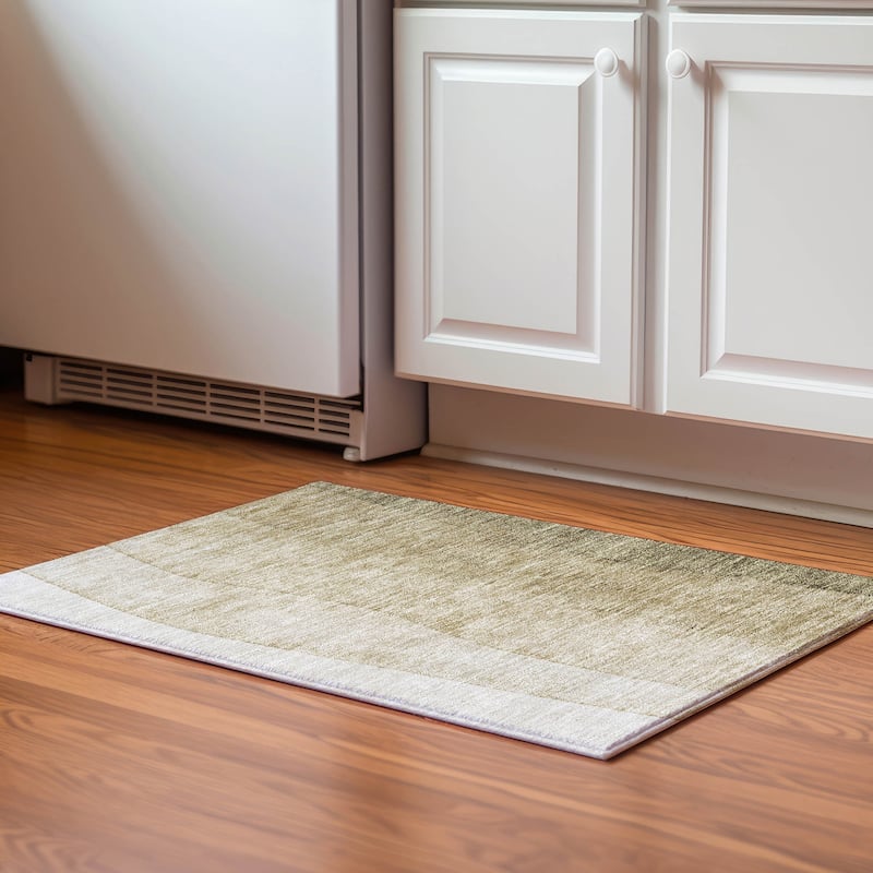 Premium Washable Super Soft Ombre Stripes Mayfield Rug - Taupe - 1' 8" x 2' 6" - Rectangle