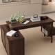 preview thumbnail 8 of 11, L Shaped Executive Desk 55.1" L Shape Computer Desk Office Desk