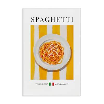 Stupell Traditional Spaghetti Pasta Canvas Wall Art Design By Andreas Magnusson