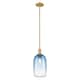 Option Brushed Brass / Sapphire Blue Shade