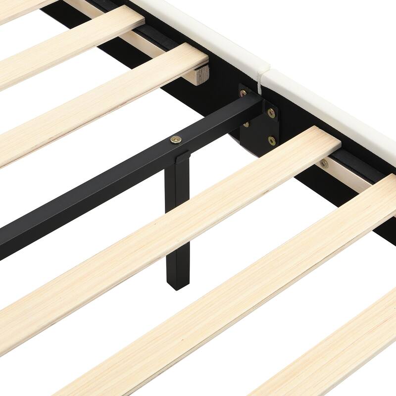 Full Size Floating Bed Frame with LED Lights and USB Charging On Sale