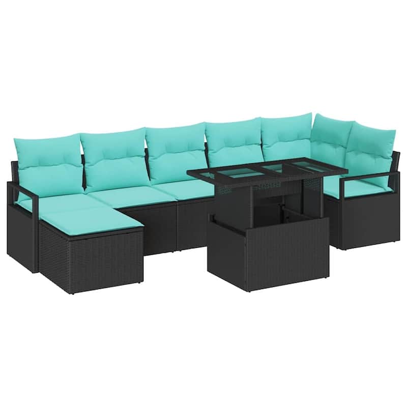 vidaXL 8 Piece Garden Sofa Set with Cushions - 113×48×27.2