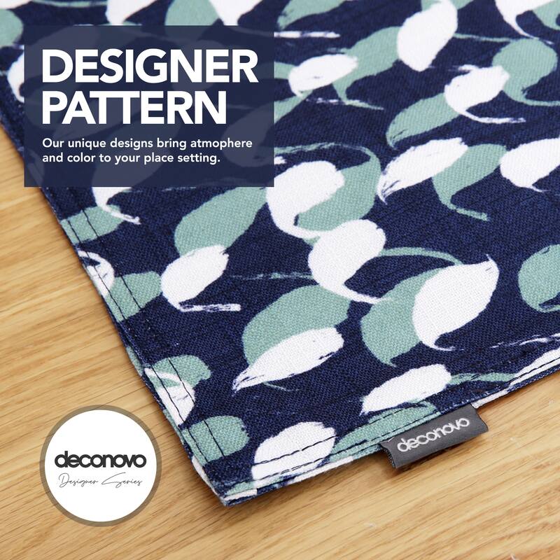 Deconovo Water Resistant Printed Placemats Set of 4