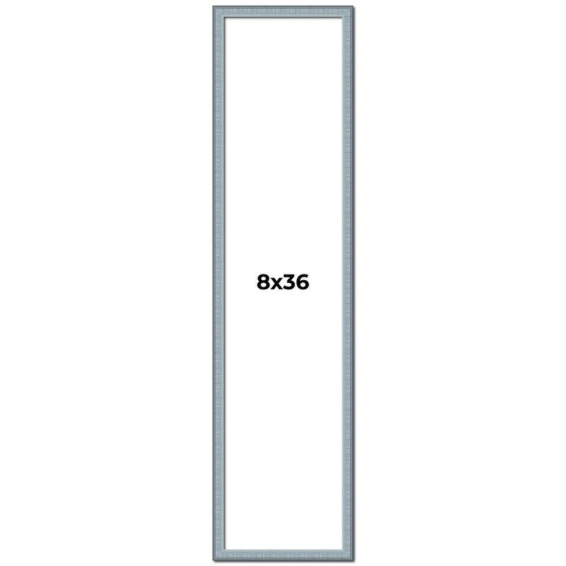 8x36 Frame Rustic Sky Blue Solid Wood Picture Frame | 0.75 Inch