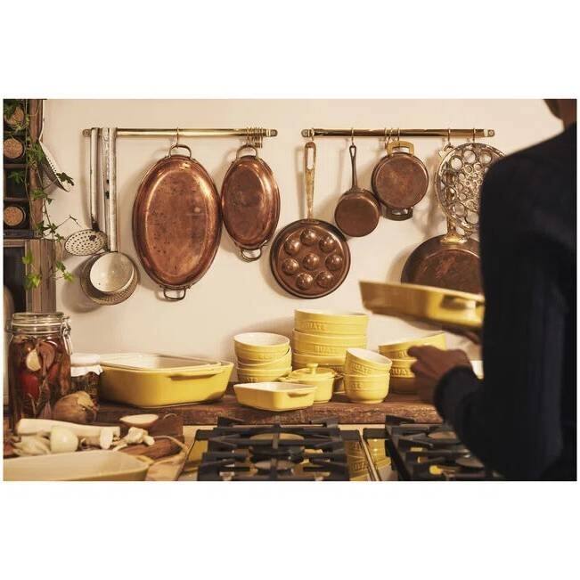 2 Piece Ceramic Stoneware Casserole Dish Set Non-Stick Rectangular Baking Dishes Oven Safe