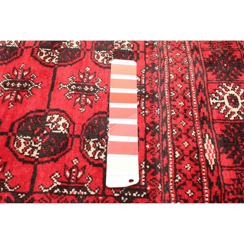 ECARPETGALLERY Hand-knotted Teimani Red Wool Rug - 4'0 x 6'1