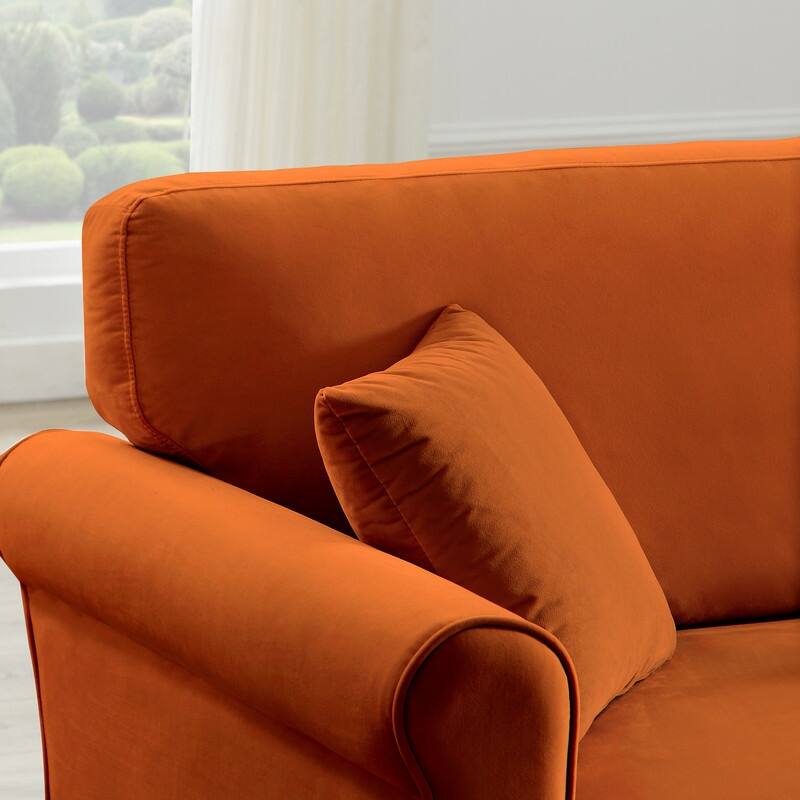 82"Velvet Upholstery Cloud Sofa Couch Cushion Back Deep Seat Loveseat