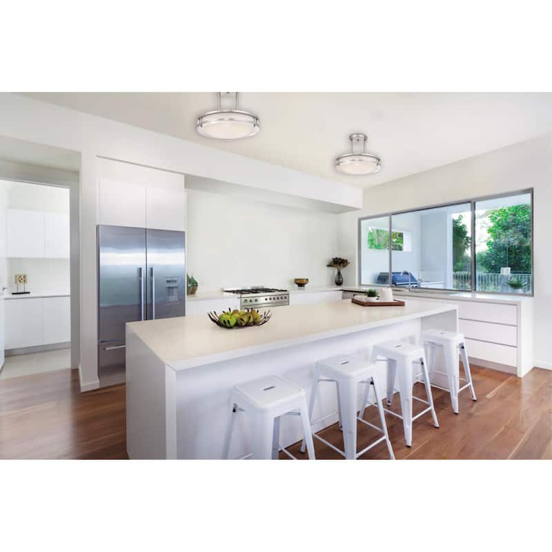 Westinghouse Lauderdale 11-7/8-Inch Dimmable LED Indoor Semi-Flush Mount Ceiling Fixture