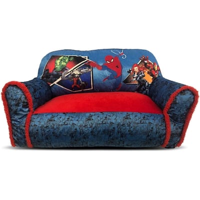 Marvel Avengers Cozy Double Bean Bag Sofa Chair with Sherpa Trim