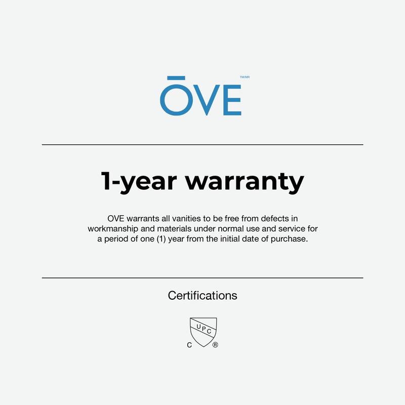 Diya Undermount Single Sink Bathroom Vanity with White Engineered Marble Top