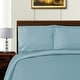 preview thumbnail 2 of 12, 1000 Thread Count Solid Lyocell-Blend Duvet Cover Set by Superior Blue - Full - Queen