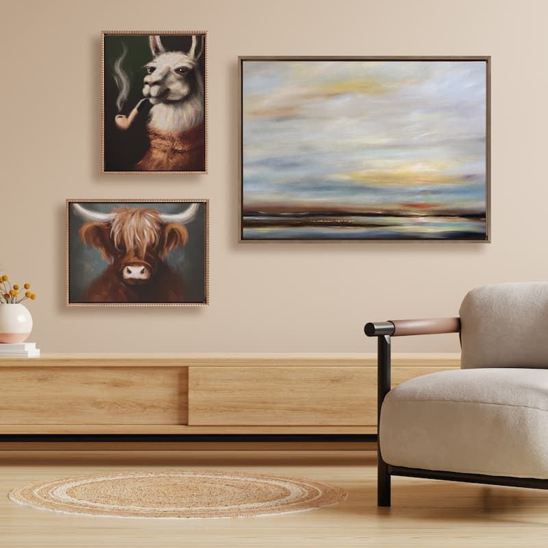 Kate and Laurel Sylvie Beaded Animal Pipe Canvas by Creative Bunch Studio