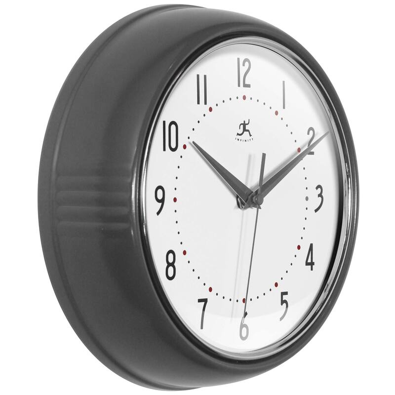 Round Retro Kitchen Wall Clock by Infinity Instruments