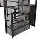 preview thumbnail 19 of 22, Full Size Metal Loft Bed with Wardrobe, Desk, Storage Shelves